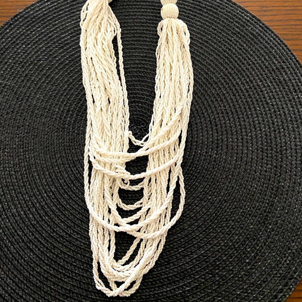 Beaded bib necklace